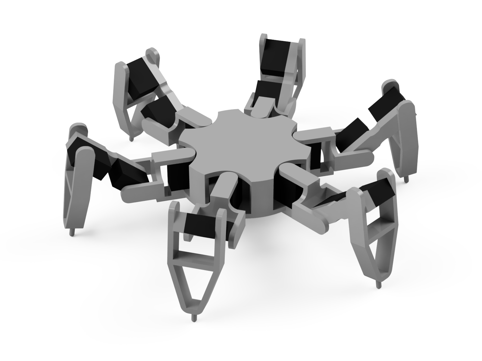 3D render návrhu hexapoda