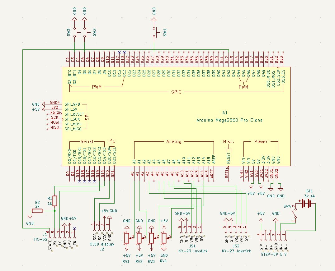 Schéma projektu v KiCAD