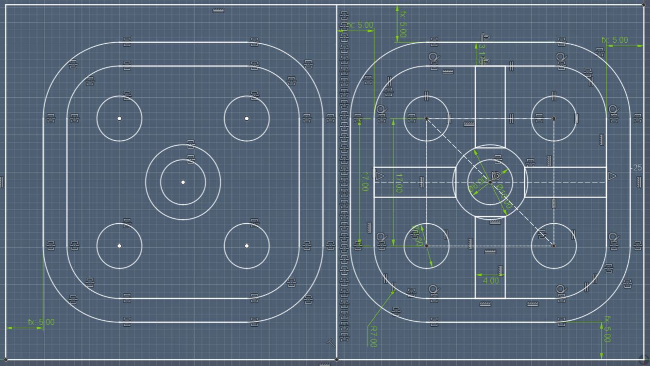Sketch formy ve Fusion 360.